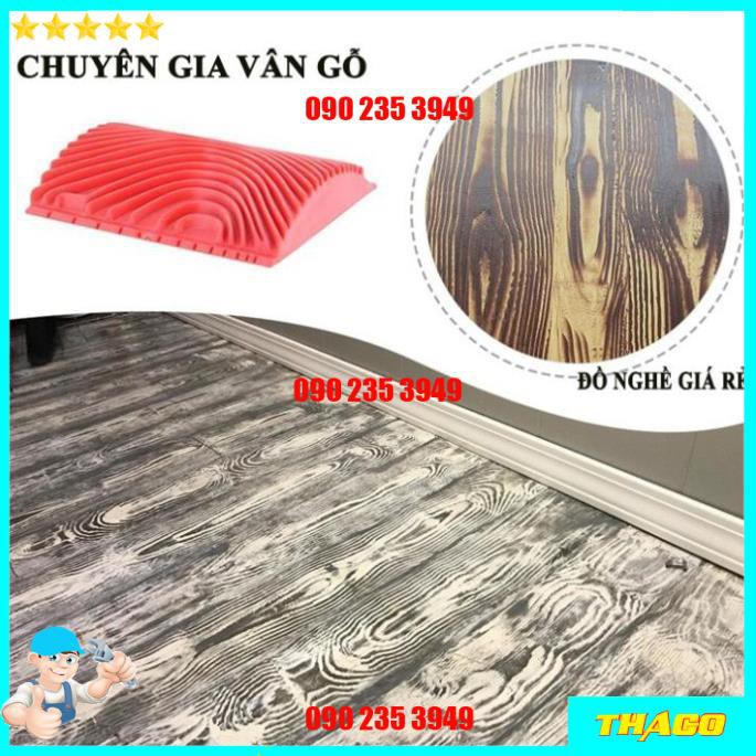 Bộ dụng cụ tạo vân gỗ - Cọ lăn sơn tường vẽ vân giả gỗ nhà cửa kiểu mới QE188