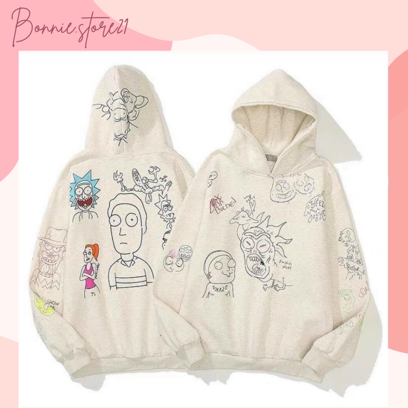 Áo khoac hoodie hoạ tiết hình vẽ tay cực cá tính