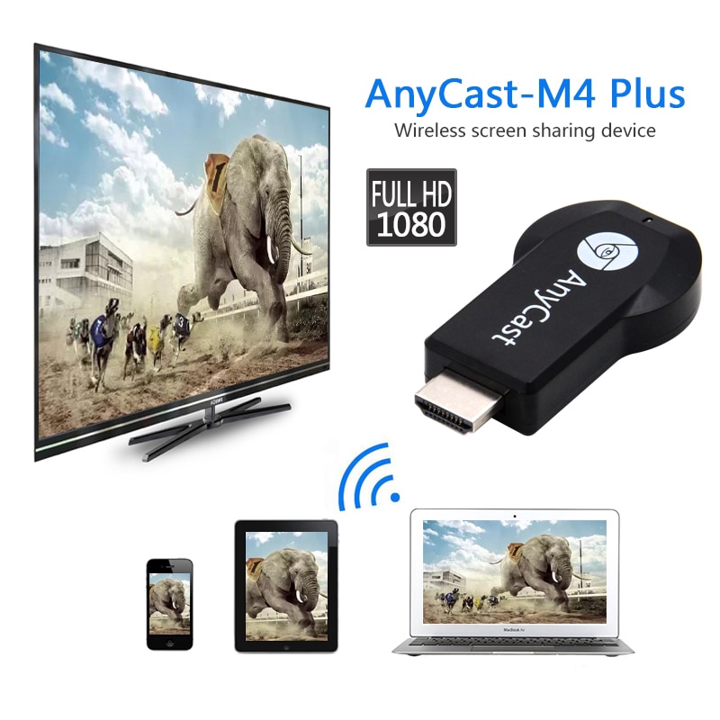 M4 Plus Wireless WiFi Display HDMI Dongle Receiver 1080P HD TV Stick