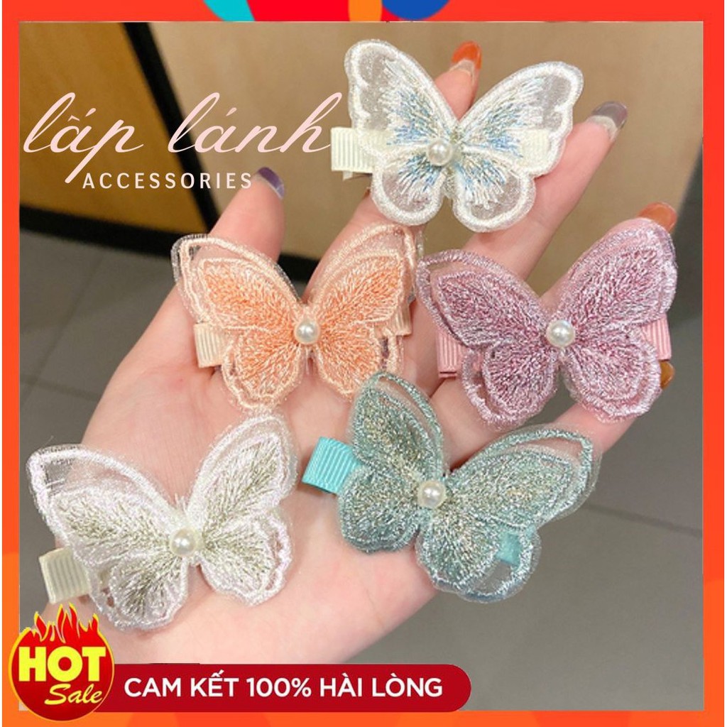 [Có sẵn] KẸP MÁI CHOKER HÌNH BƯỚM THÊU 3D QUYẾN RŨ DÂY CHUYỀN PHONG CÁCH HÀN QUỐC