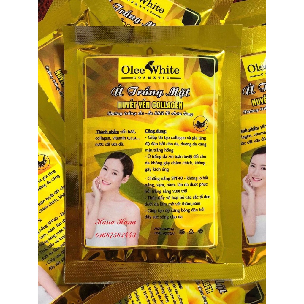 Mặt Nạ Ủ Trắng Huyết Yến Collagen dưỡng trắng da mặt hoàn hảo mịn màng tươi trẻ | BigBuy360 - bigbuy360.vn