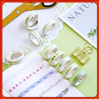 [ Set Washitape Lẻ ] Washi Tape Băng Keo Dính Nhiều Kiểu Trang Trí Note Book Sticker Cute Có Bán Hộp 100 Washi Xinh
