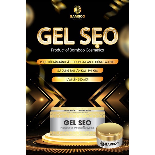 GEL SẸO BAMBOO,hết sẹo liền da sau 1 liệu trình