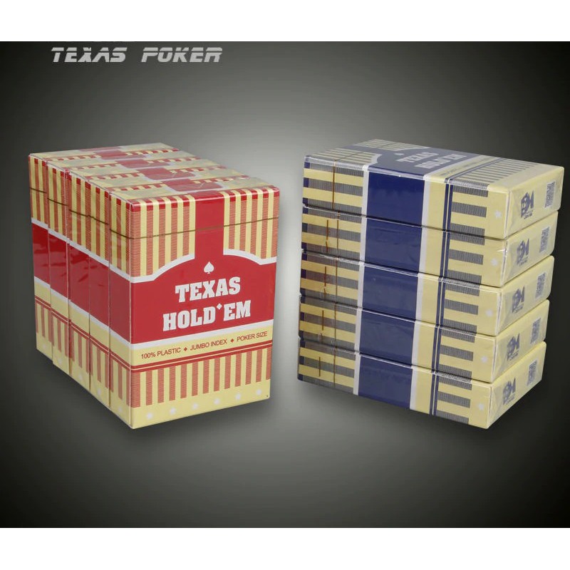 Bài Nhựa Texas Hold'em Poker Màu Xanh Hoặc Đỏ