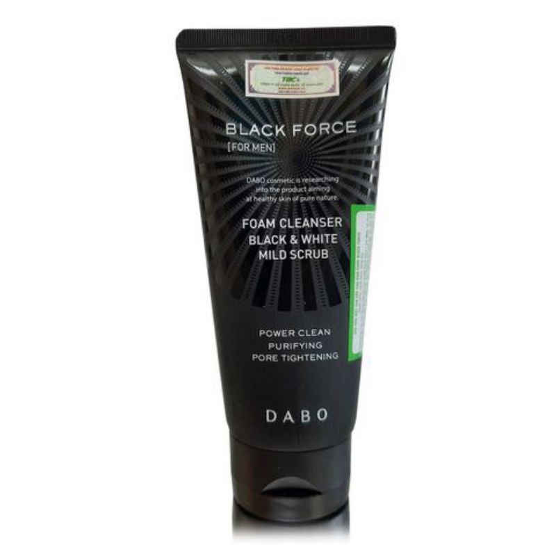 [ Chính Hãng ] Sữa Rửa Mặt Nam Than Hoạt Tính Black Force Dabo Hàn Quốc (120ml)