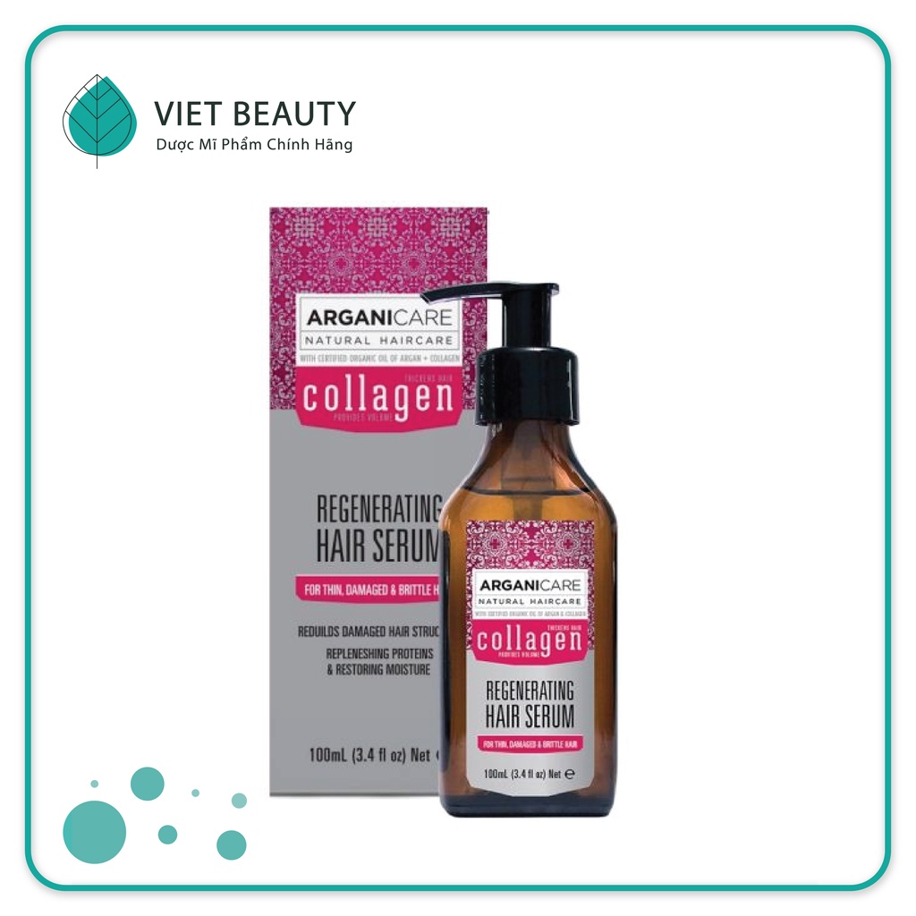 Serum dưỡng tóc Collagene - Arganicare giúp phục hồi, nuôi dưỡng tóc bóng mượt vượt trội