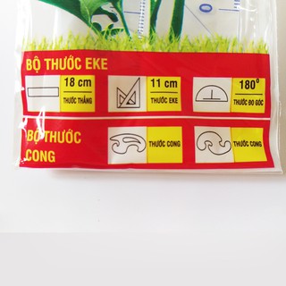 Bộ thước eke 4 món - Khắc Lazer