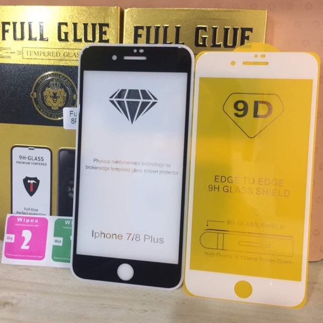 Kính cường lực Full Màn hình 9D Cho Iphone 7 Plus / 8 Plus