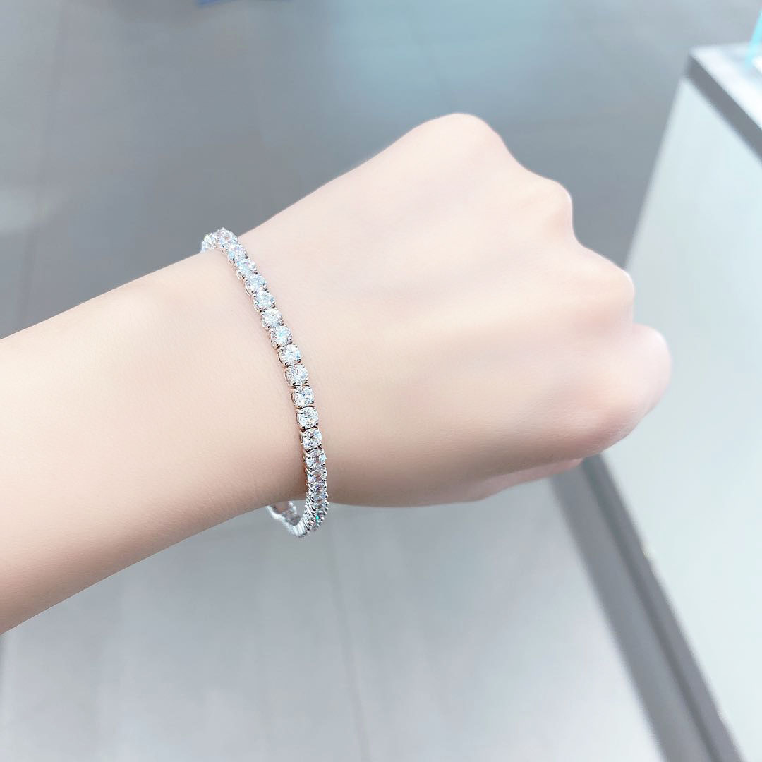 Vòng đeo tay quần vợt tinh thể khảm các yếu tố Swarovski hàng đầu trang web chính thức của cùng một đoạn đầy khoan khoan