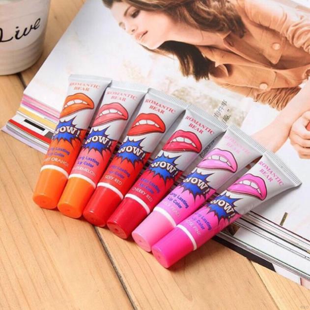 Son Xăm Hàn Quốc Dạng Lột Lâu Trôi Chống Nước Wow Romantic Bear Long lasting lip color L1651