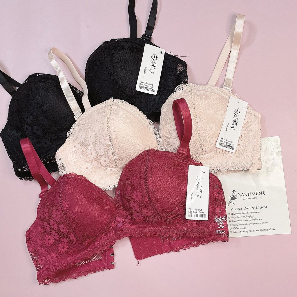 ÁO LÓT SU PHA REN HOA CÚC KHÔNG GỌNG ĐỆM BÀN TAY NÂNG NGỰC VANVENE A245 | BigBuy360 - bigbuy360.vn