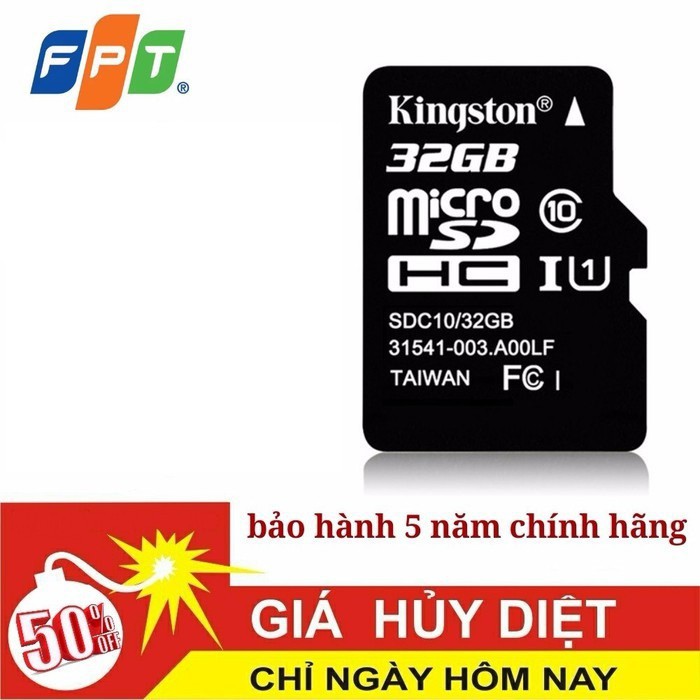 Xả Kho giá sốc Thẻ nhớ Kingston 16Gb 32gb class 10 chuyên dùng cho camera hàng trình siêu bền