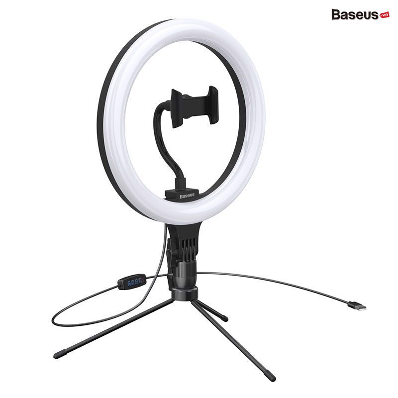 Bộ đế giữ và đèn live stream Baseus Live Stream Holder-table Stand (3 chế độ sáng, chiều cao 20cm)