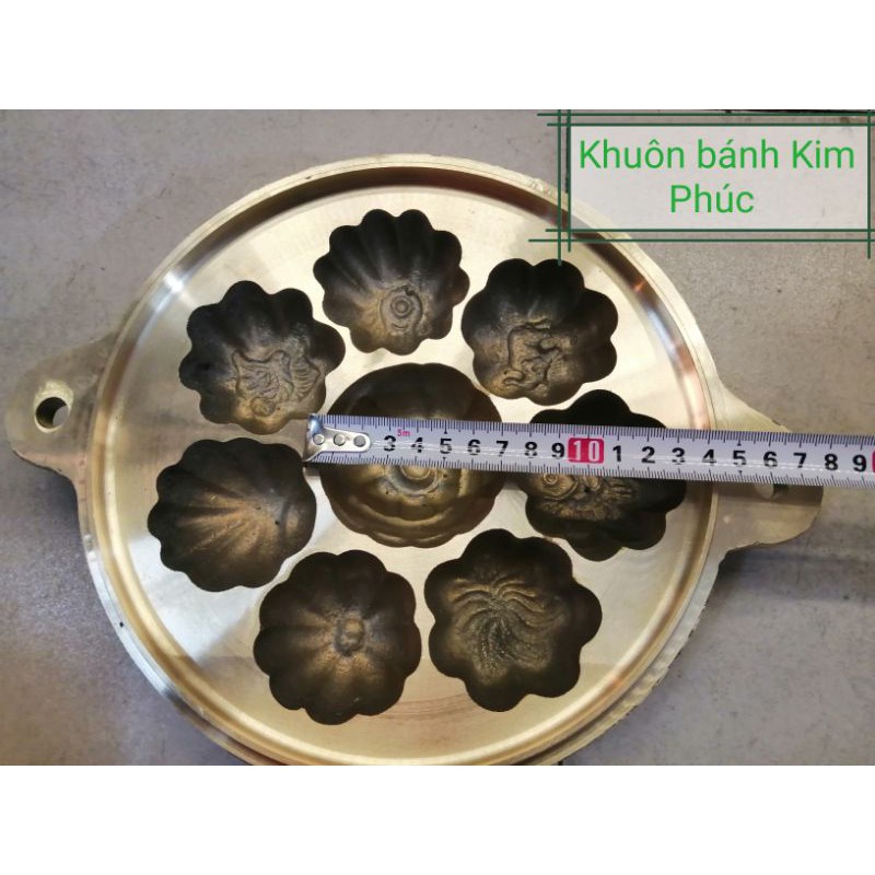 Khuôn bánh thuẫn bông lan đồng loại 8 bánh to
