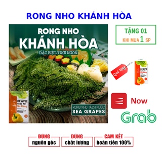 Rong nho Khánh Hòa giá rẻ , ăn rong nho gói 30g có tốt không, công dụng của rong nho (kèm nước sốt mè rang)