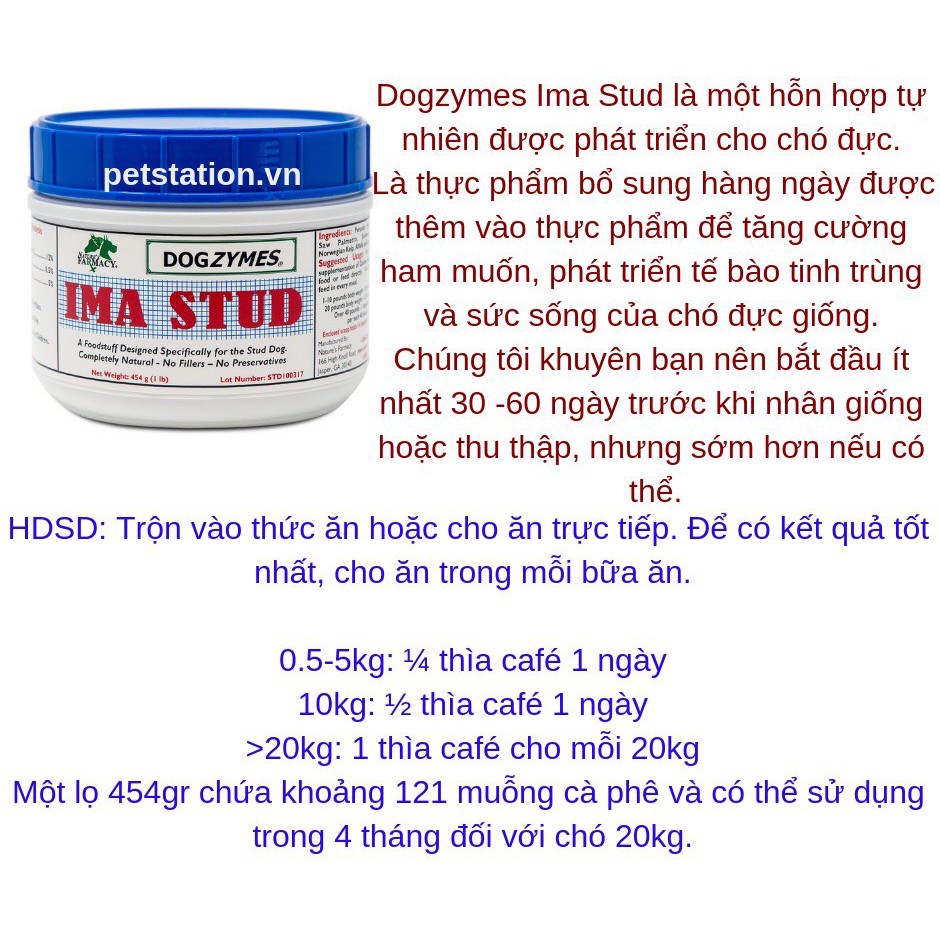 Dogzymes Ima Stud cho cho đực giống - 227gr