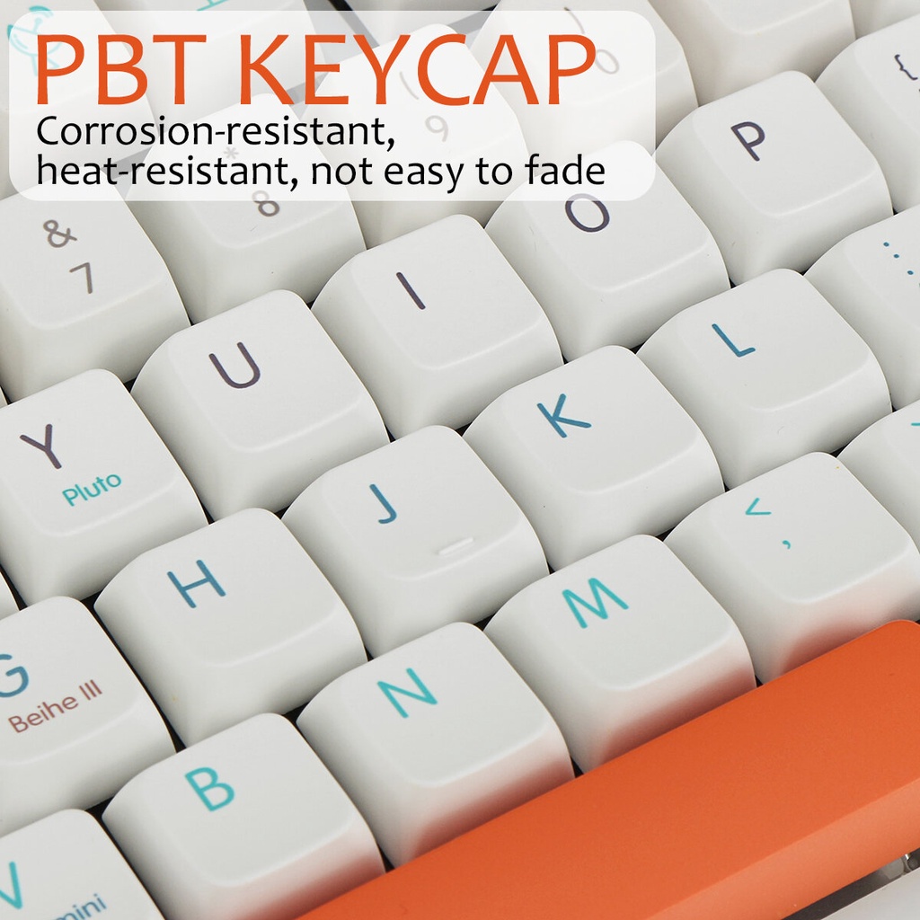 Bộ Keycap MDA PBT 125 Phím Planet Hành tinh Cực Đẹp in Dye-Sub Font chữ to ( hỗ trợ layout 61 64 68 98 )