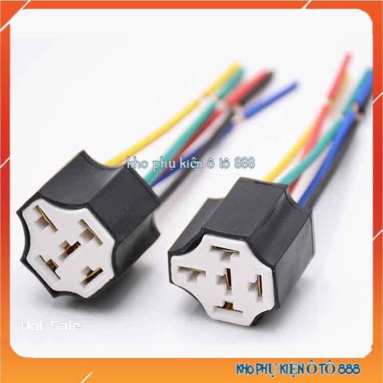 Đế Giắc Cắm Rơ Le 4 Chân 5 Chân Chịu Nhiệt Độ Cao Màu Đen Đế Sứ