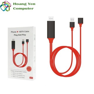 Cáp Chuyển Đổi IPhone IPad Sang HDMI HDTV Nguồn 5V - BH 6 Tháng - Hoàng Yến Computer