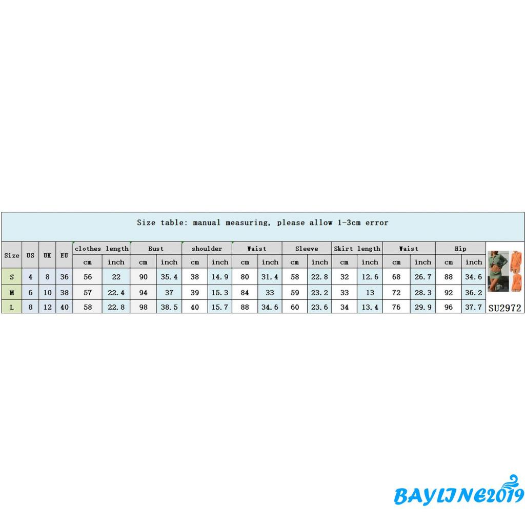 Set Áo Thun Dài Tay + Chân Váy Ngắn Ôm Dáng Thời Trang Dành Cho Nữ