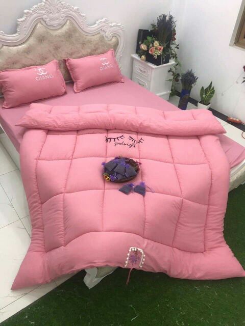 Bộ chăn ga gối phao đũi huong hoa Lavender