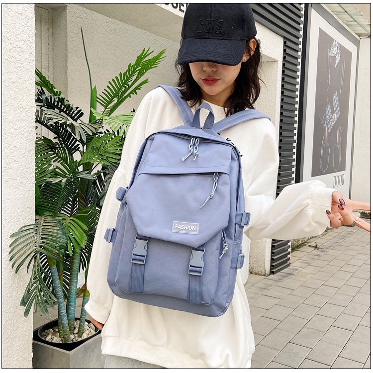Ba Lô JASMIN NOIR Đi Học Vải Canvas Cỡ Lớn Thiết Kế Đơn Giản Thời Trang Cho Nữ