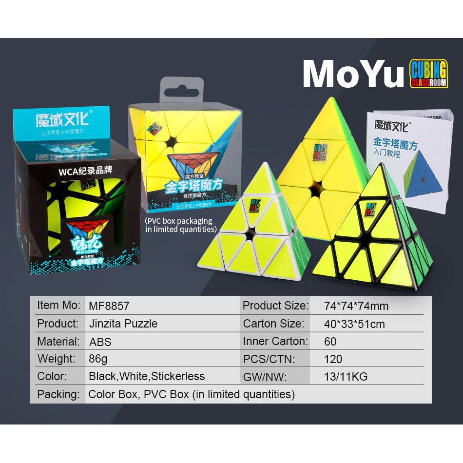 MoYu MFJS MeiLong Pyraminx Rubik Biến Thể 4 Mặt Rubik Tam Giác