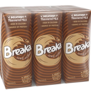 Sữa tươi Breaka vị coffee nội địa Úc hộp 250ml thùng 24 hộp