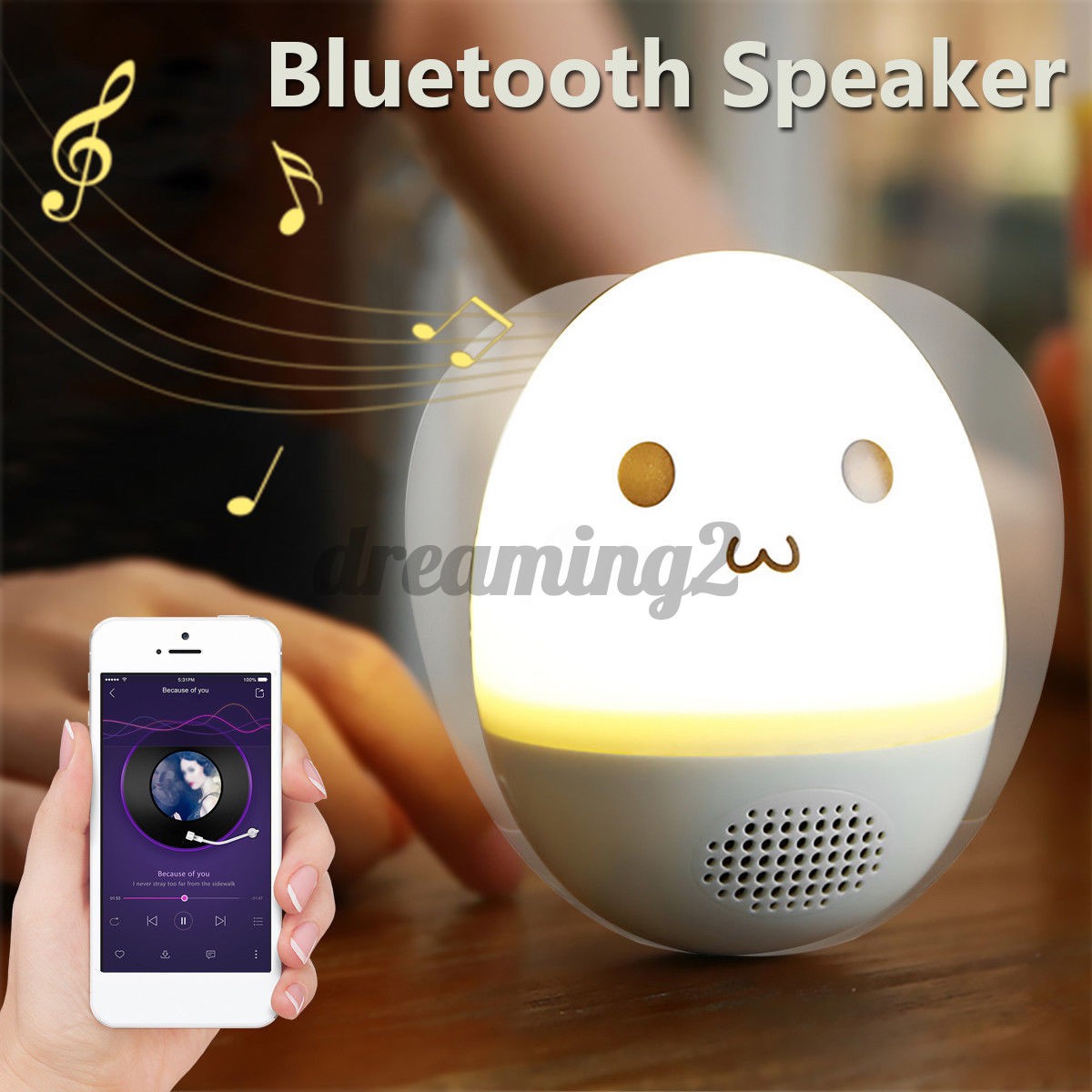 Loa Bluetooth 4.1 Không Dây Hình Quả Trứng Cười