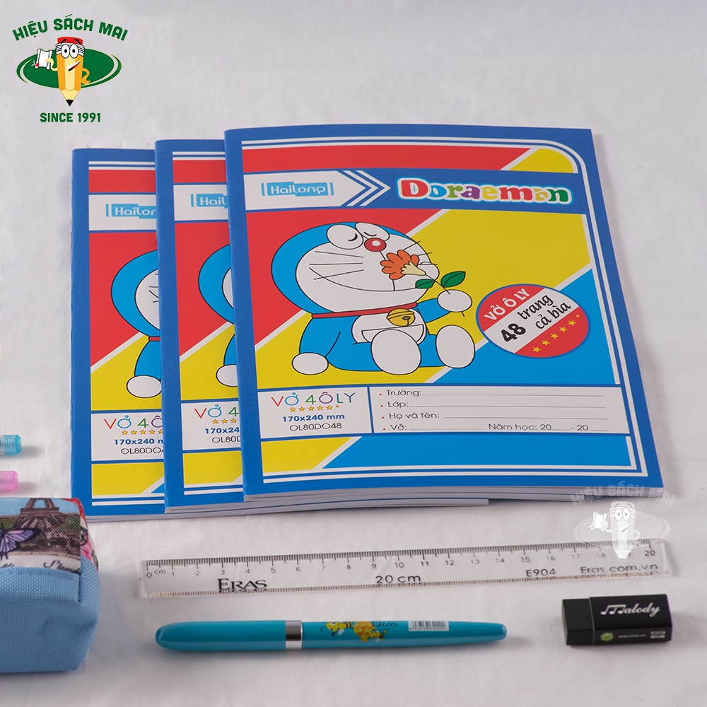 Vở 4 ô ly Hải Long chất lượng cao 48/60/80/200 trang