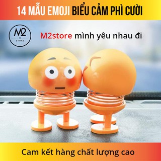 Lò Xo Mặt Cười Dễ Thương - Emoji Lò Xo Lắc Đầu Trang Trí Xe Hơi Bàn Làm Việc