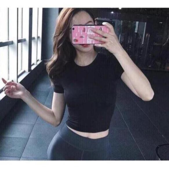 [EMMA] Áo Tập Gym Nữ Yoga [CROPTOP] Trơn Màu Basic Đa Dụng [ĐỒ TẬP]