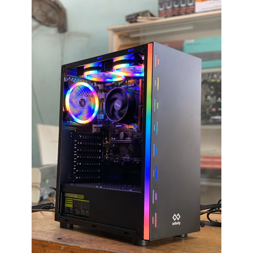 VỎ CASE MÁY TÍNH INFINITY ECLIPSE KÍNH CƯỜNG LỰC LED RGB