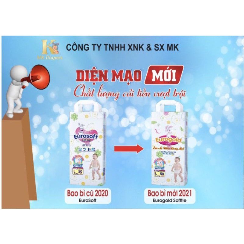 [Tả Eurosoft Hàng Nhập Khẩu] combo tã / bỉm quần Euro Soft cao cấp M/L/XL/XXL/XXXL 10 miếng