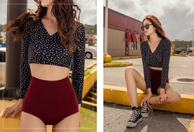 Bộ đồ bơi 2 mảnh ngàn sao huyền bí cùng hoàng hôn đỏ rực rỡ, sự kết hợp nhã nhặn đẹp sang chảnh quý phái | BigBuy360 - bigbuy360.vn