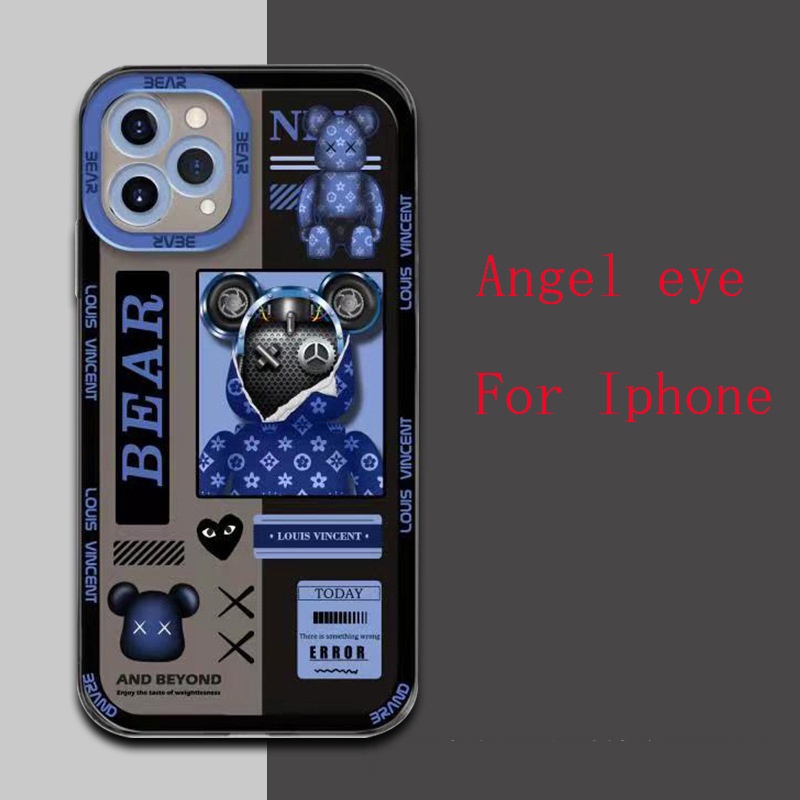 Ốp Điện Thoại Hình Gấu Thời Trang Cho IPhone 13 Pro Max Case/ 12/ 11/ XS/ XR/ X/ 8/ 7/ 6/ 6s/ Plus Mini