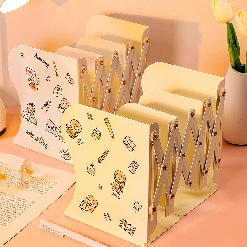Giá đỡ sách để bàn thiết kế đơn giản có thể thu gọn tiện dụng thích hợp cho học sinh