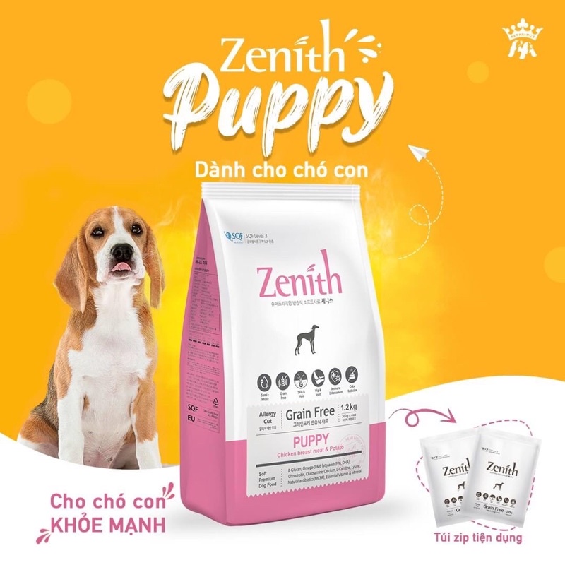 Thức ăn hạt mềm Zenith Puppy dành cho chó 1.2kg, thức ăn hạt dành cho cún - Kitty Pet Shop