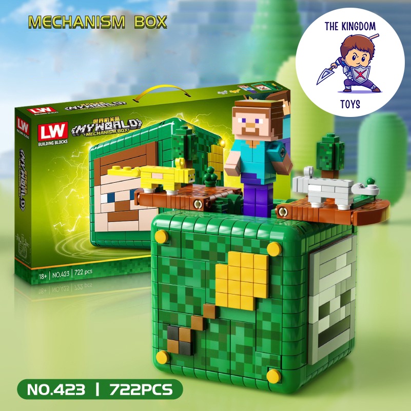 Đồ Chơi Lắp Ráp Kiểu LEGO BOX Minecraft / Super Mario / Iron Man Mecha Robot Mô Hình Chiếc Hộp Bí Ẩn Biến Hình
