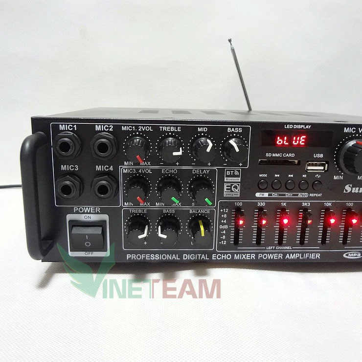 Ampli Sunbuck 326BT có Bluetooth dùng nguồn điện 220V/12V -dc3492