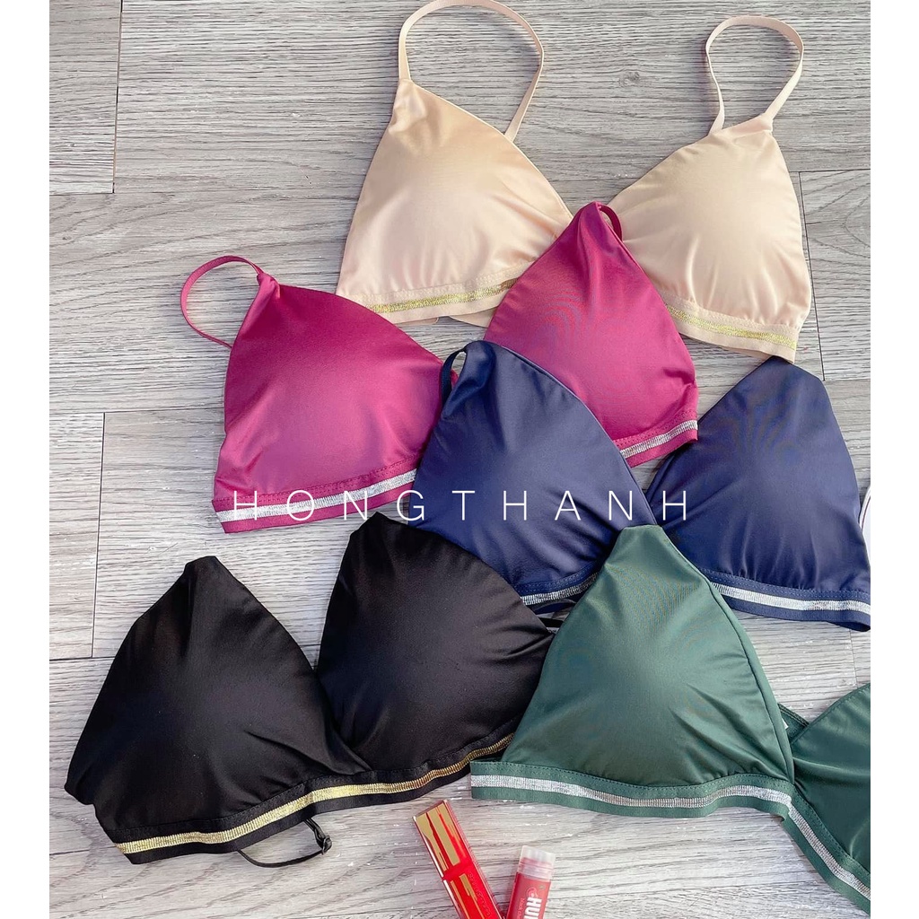 Áo Lót Nữ Bralette Không Gọng Có Mút, Dáng Bikini Gợi Cảm, Mềm Nhẹ Thoáng Mát, Cup V