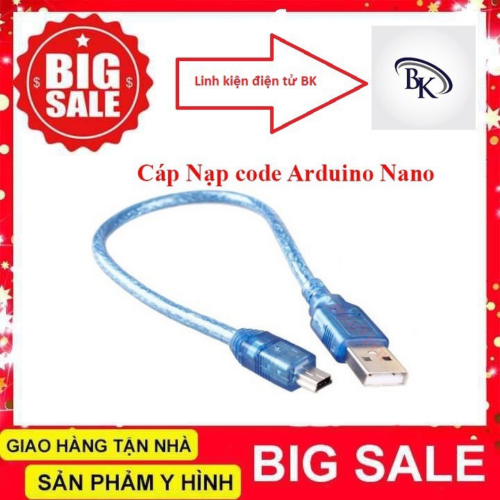 DÂY Cáp MiNi USB 30cm ( Cho Arduino Nano)-linhkiendientubk micro usb dây nạp code