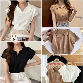 💋FREESIZE💋Áo len dáng croptop cổ đức,chất len dệt kim,hàng Qc sịn sò đẹp Uy Tín