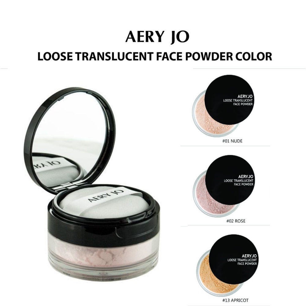 [Chính hãng] Phấn phủ kiềm dầu dạng bột Aery Jo Loose Translucent Face Powder trang điểm siêu mịn, tự nhiên (20gr)