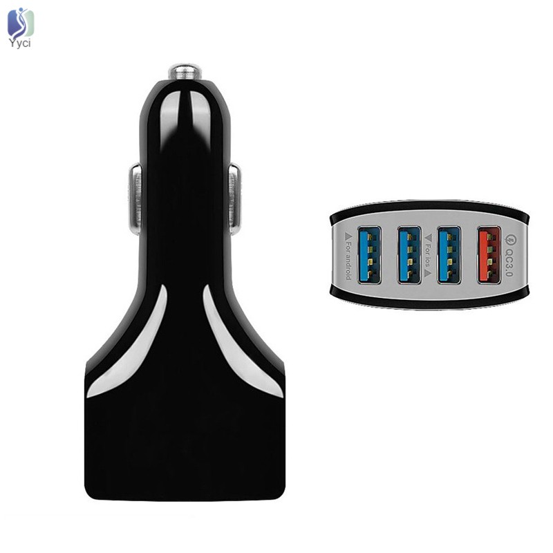 Yy Cell Phone Car Charger Quick Charge Power Adapters Multi USB Ports for Smartphone Car Accessories @VN