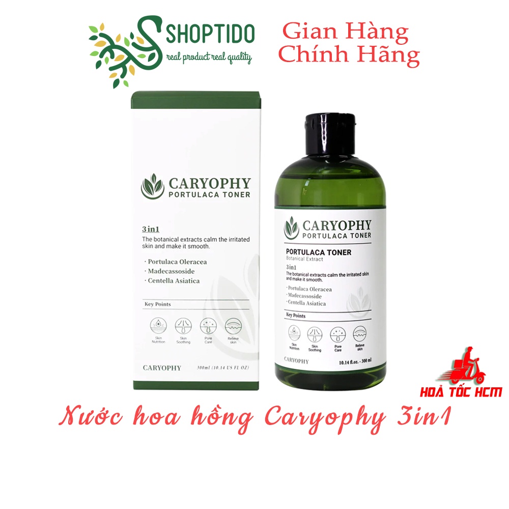 Nước hoa hồng hỗ trợ giảm mụn CARYOPHY PORTULACA TONNER 300ML NPP Shoptido