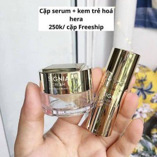 Cặp Kem 10ml Và Tinh Chất 10ml Chống Lão Hoá Hera Signia Mini Tách Set date 2023