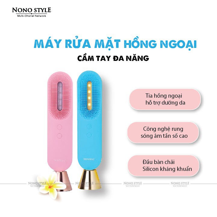 Máy Rửa Mặt Mini - Kết Hợp Tia Hồng Ngoại Làm Sạch Da - Hỗ Trợ Chăm Sóc Chuyên Sâu -1 Đổi 1