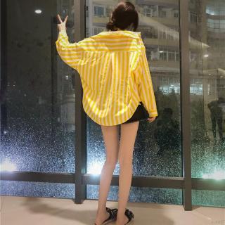 Áo sơ mi nữ tay dài sọc dọc
