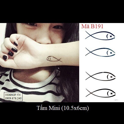 Hình xăm dán cá nhỏ B191
